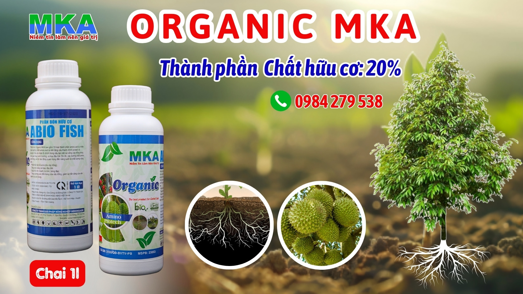 Phân bón lá Organic MKA amino acid hữu cơ